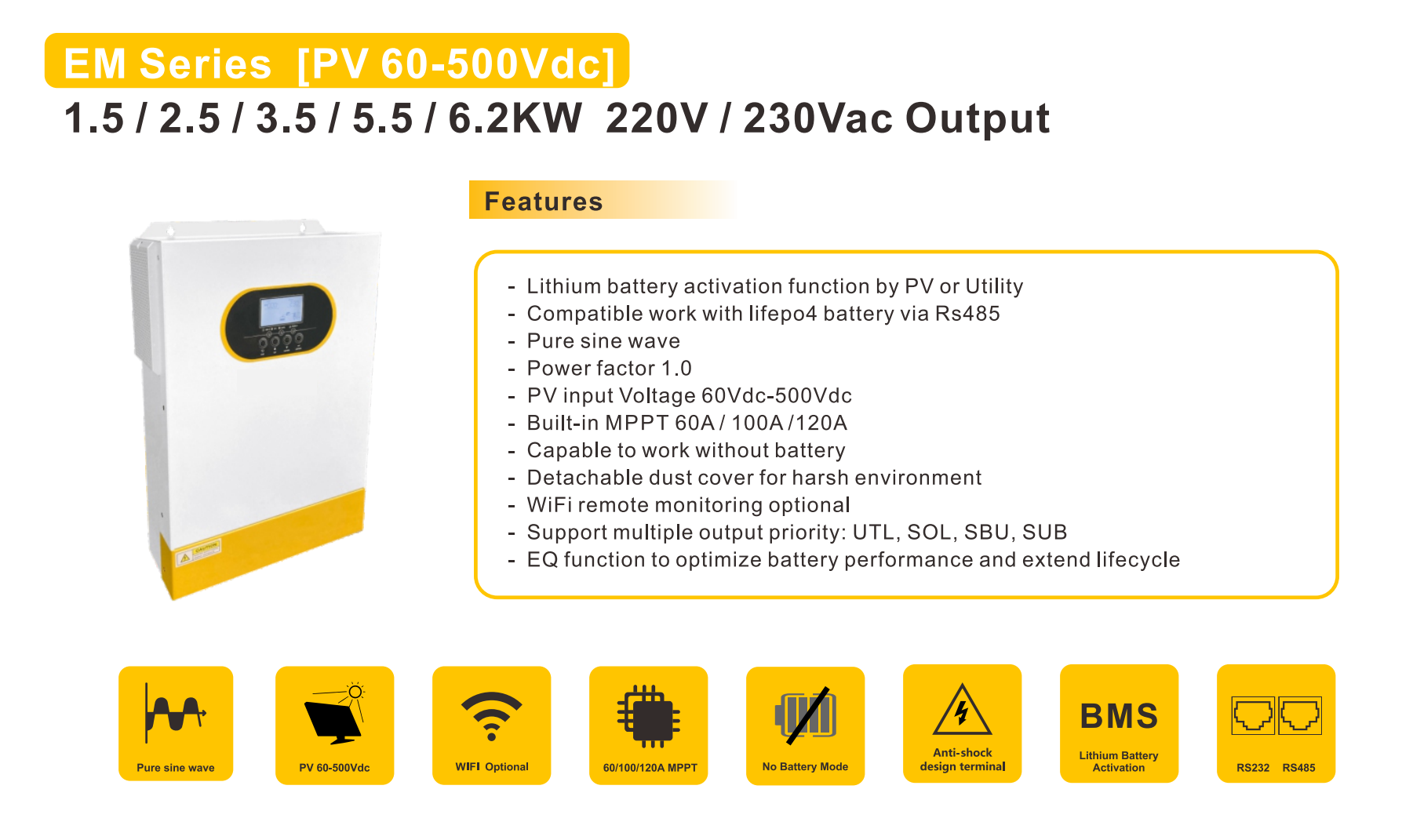 Solar Hybrid Inverter - EM Series
