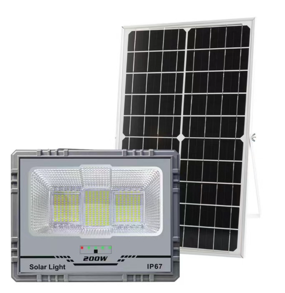 Solar Motion Flood Light - 200W IP65 Waterproof LED with Remote Control & 25W Panel