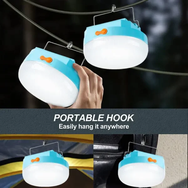 Professional Design Outdoor Portable Waterproof ABS Plastic Housing Phone Power Bank & Solar LED Camping Lantern, 150W Rechargeable Emergency Light